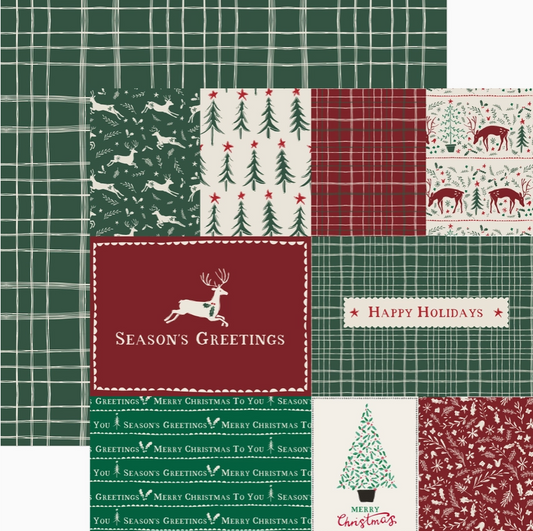 Festive Forest Scrapbook Paper