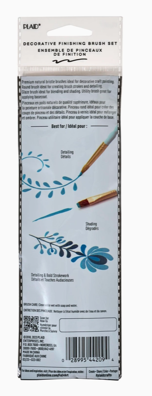 FolkArt Decorative Finishing Brush Set 5 Piece
