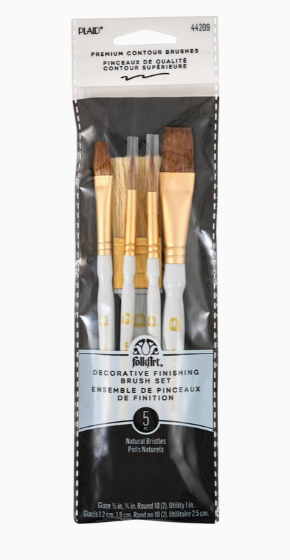 FolkArt Decorative Finishing Brush Set 5 Piece