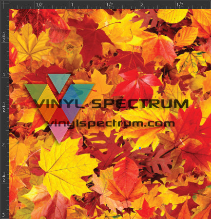 Siser HTV Printed Sheet - Autumn Leaves