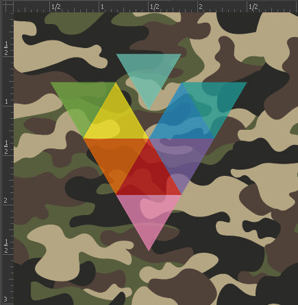 Siser HTV Printed Sheet - Green & Brown Camo