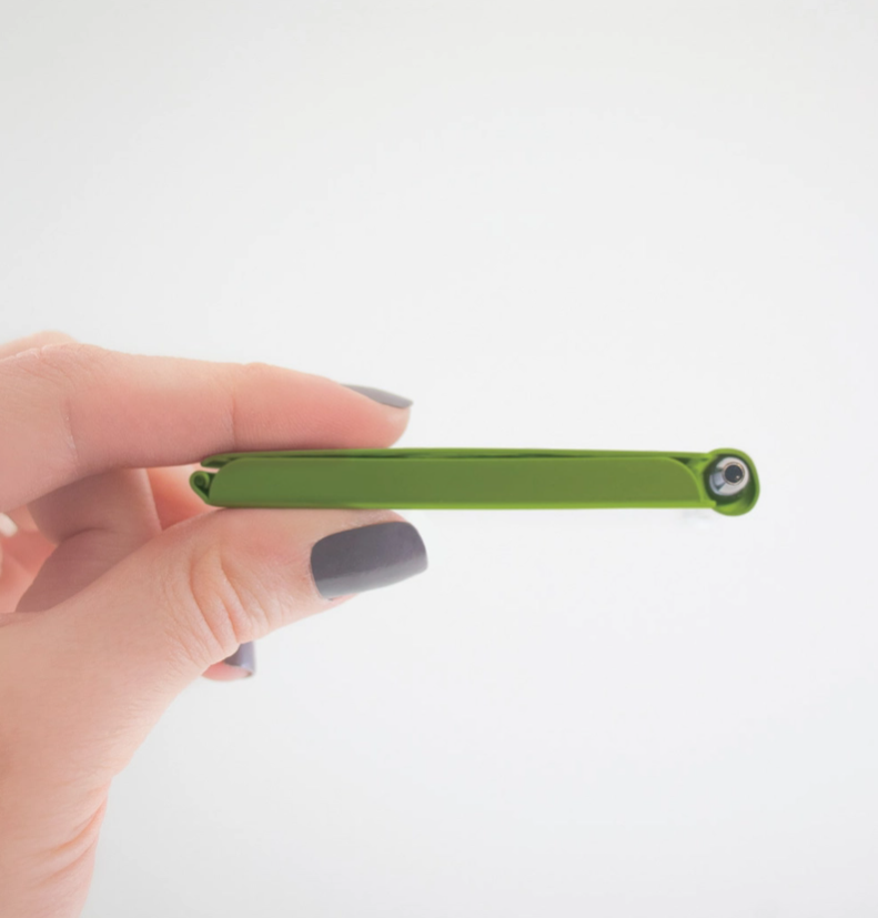 Pocket Notepad and Pen -Knitting LIME GREEN