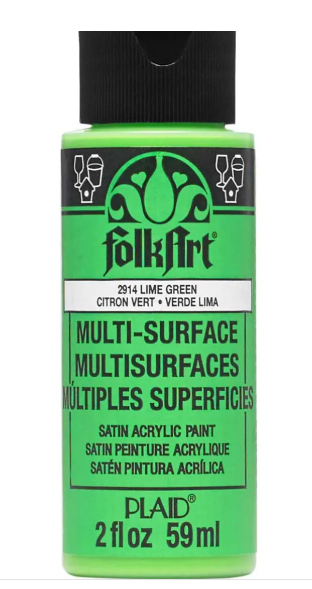 Acrylic Multi-Surface Satin Paint - 2914 Lime Green