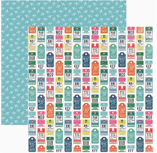 Luggage Tag Scrapbook Paper