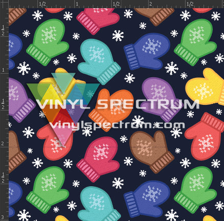 Siser HTV Printed Sheet - Rainbow Mittens