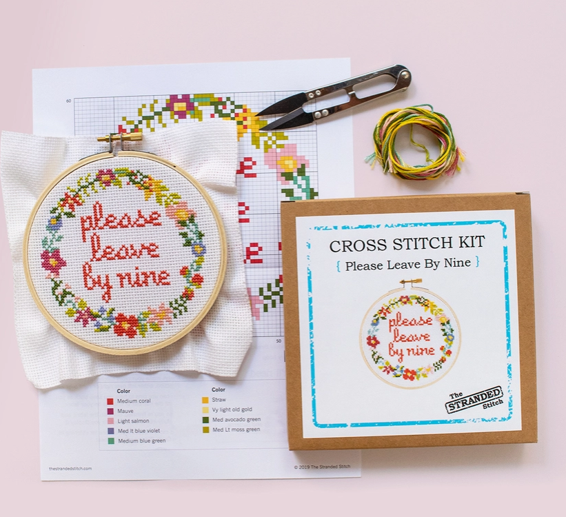 Please Leave By Nine Cross Stitch