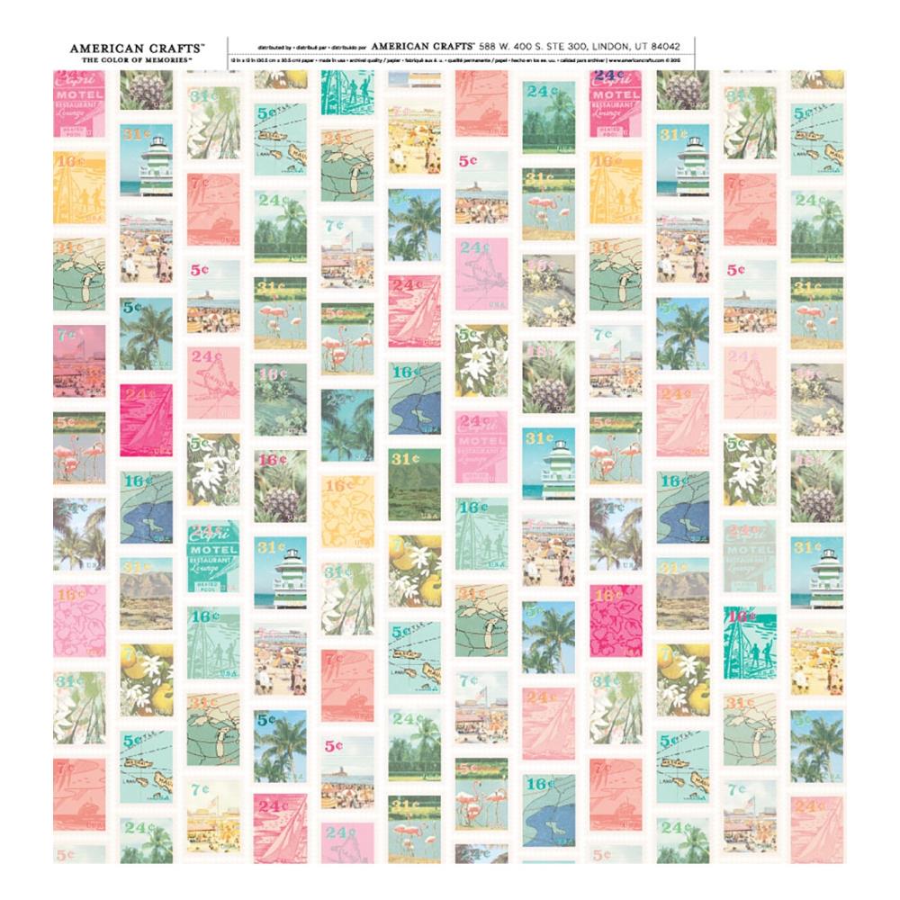 Scrapbook Paper - Postcard