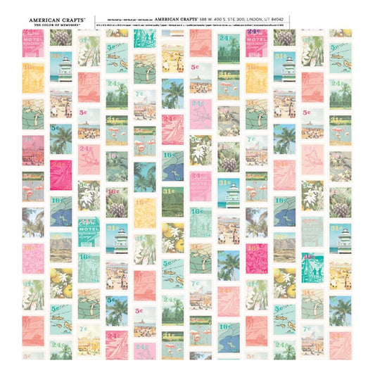 Scrapbook Paper - Postcard