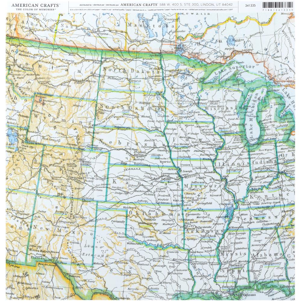 Scrapbook Paper -Road Map