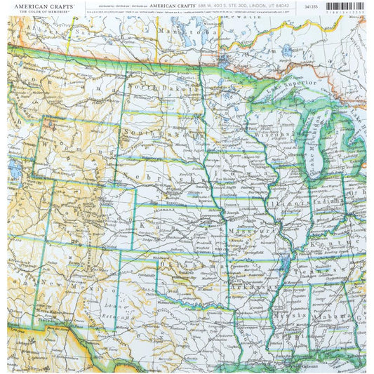 Scrapbook Paper -Road Map