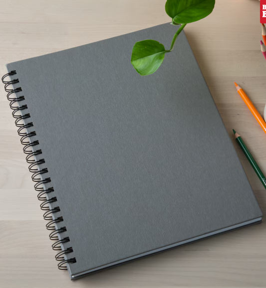 8.5" x 11" Gray Wirebound Sketchbook