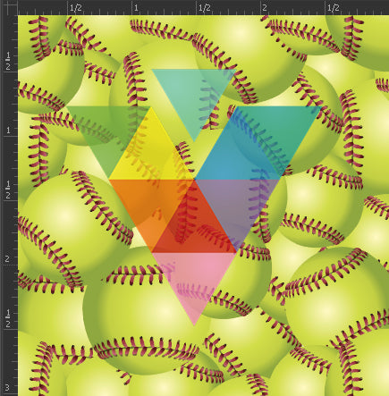Siser HTV Printed Sheet - Softballs