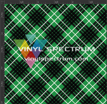 Siser HTV Printed Sheet - Green Tartan