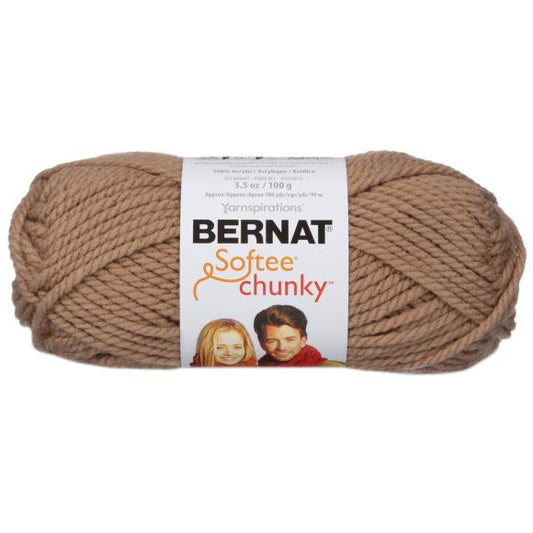 Bernat Softee Chunky Yarn - Soft Taupe