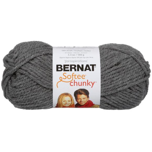 Bernat Softee Chunky Yarn - True Grey