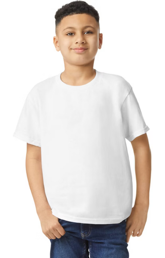 Gildan White Youth Blank T-Shirt - 468542